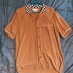 UO Checkered Collar Button Up